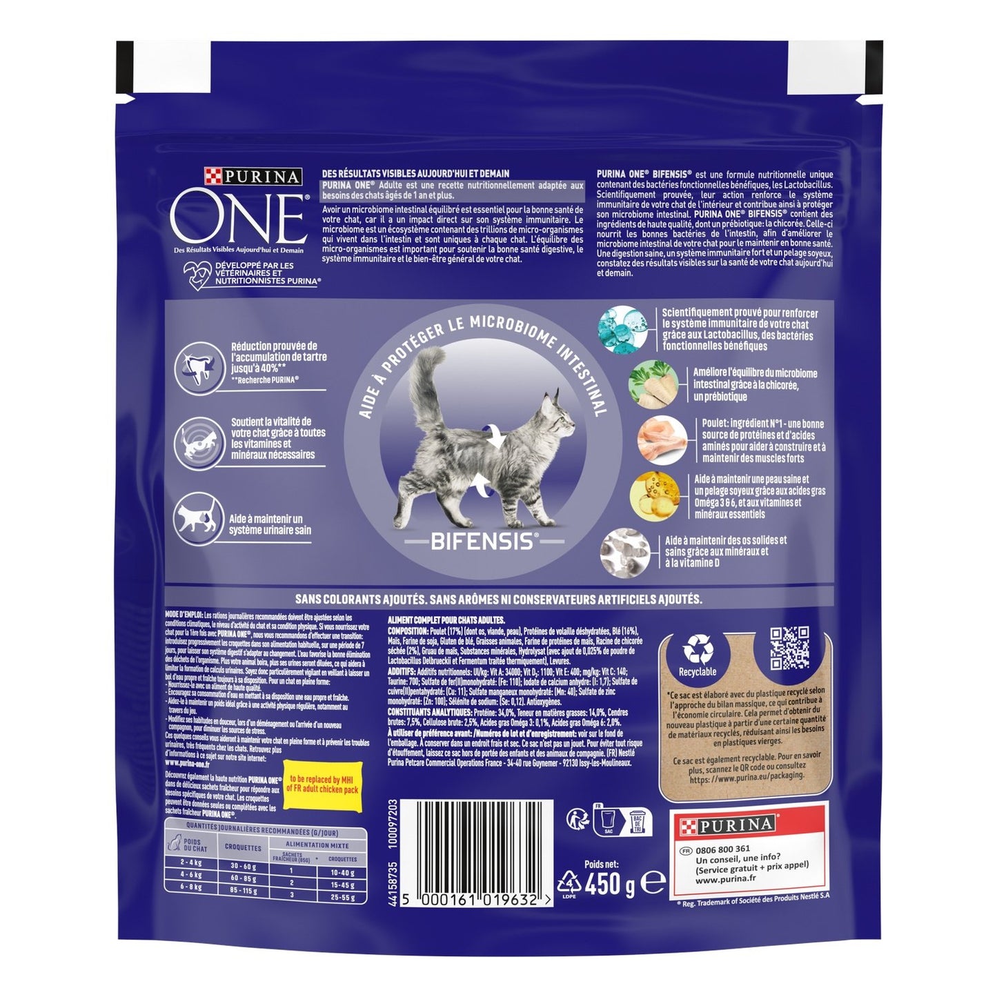 Croquettes pour Chat Adulte Poulet Bifensis PURINA ONE