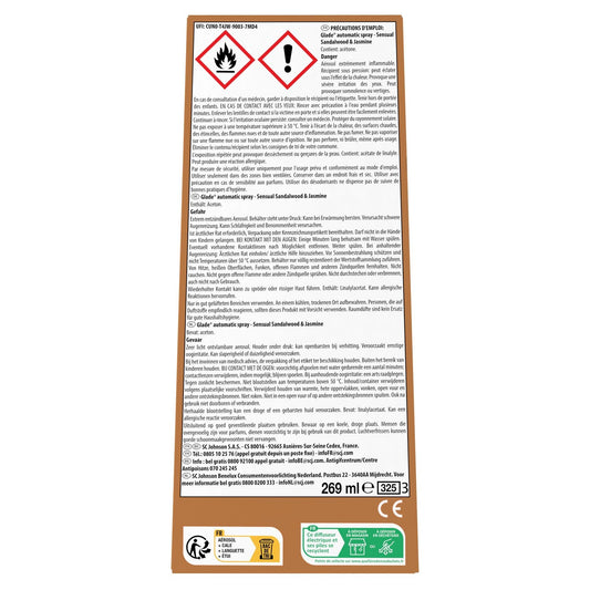GLADE Nachfüllpackung für Diffusor mit ätherischen Ölen aus Sandelholz und Jasmin