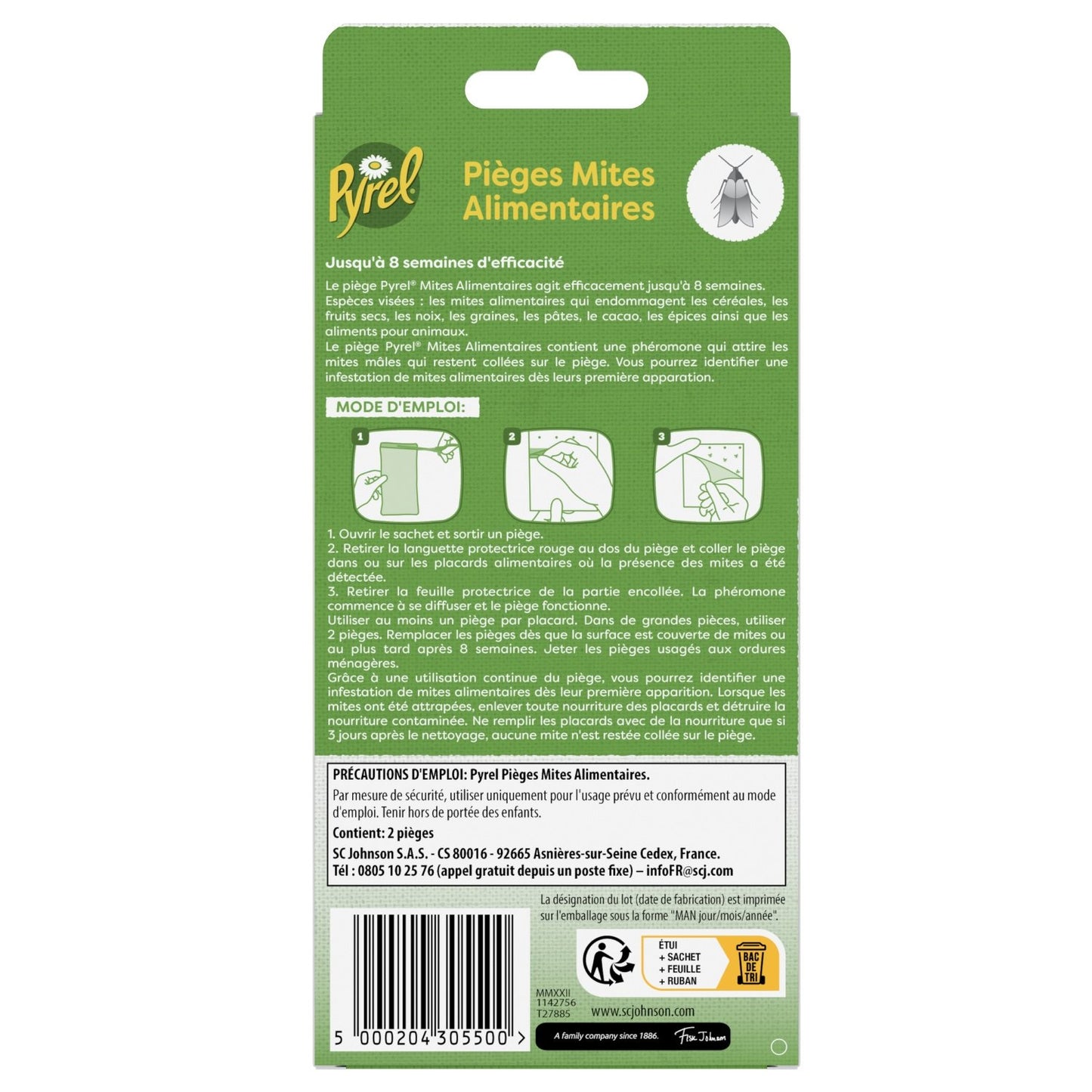 Anti-Mites Piège Sans Insecticides Ni Parfum PYREL