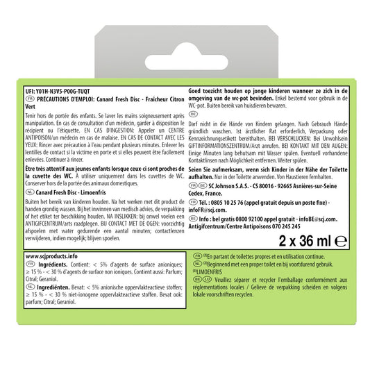 Fresh Disc Toilettenblock Frische Lime Duck Toilette
