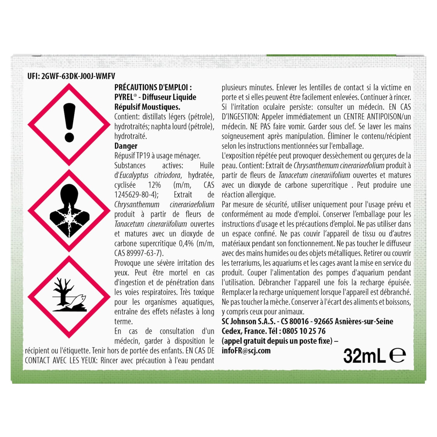 Anti-Moustiques Répulsif Diffuseur et Recharge Liquide Sans Parfum Ajouté PYREL