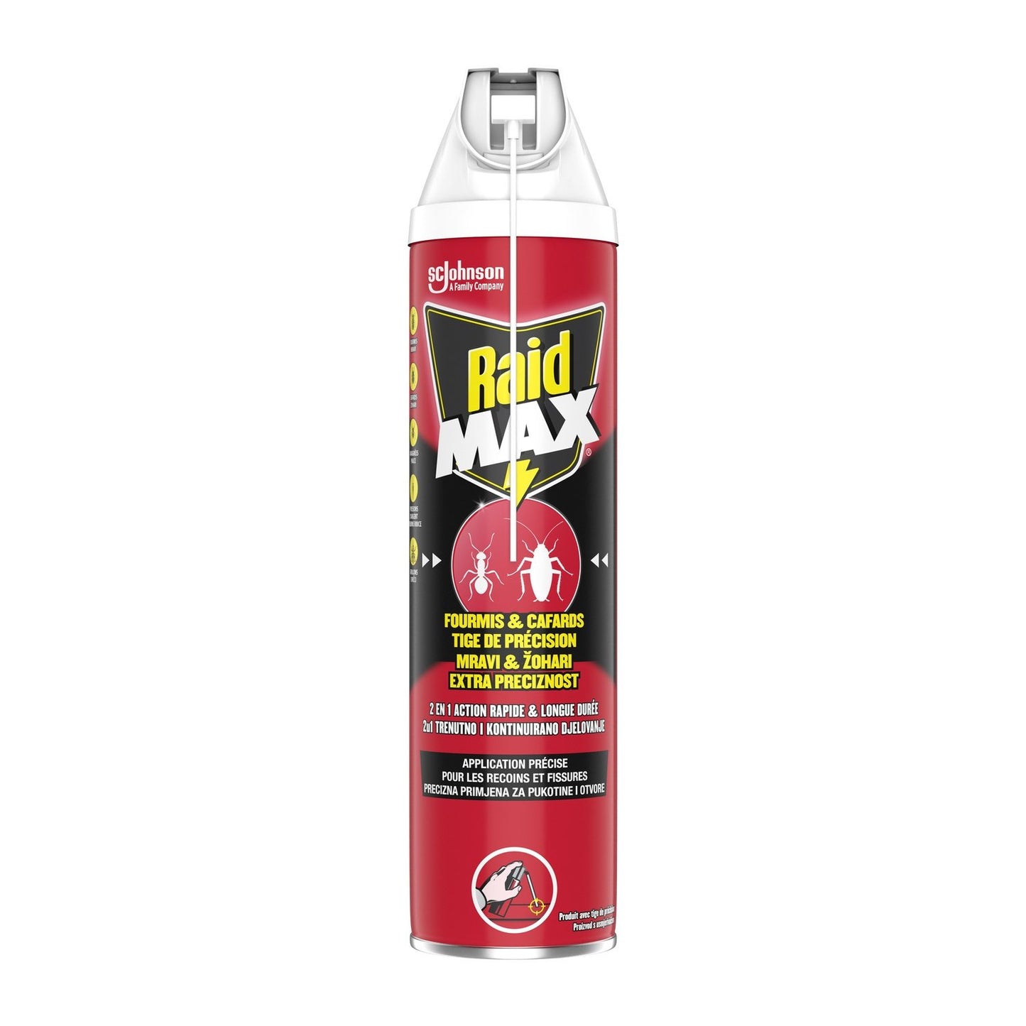 Anti-Rampants Spray Anti-Fourmis et Cafards Action Rapide et Continue Max RAID l'aérosol de 400mL