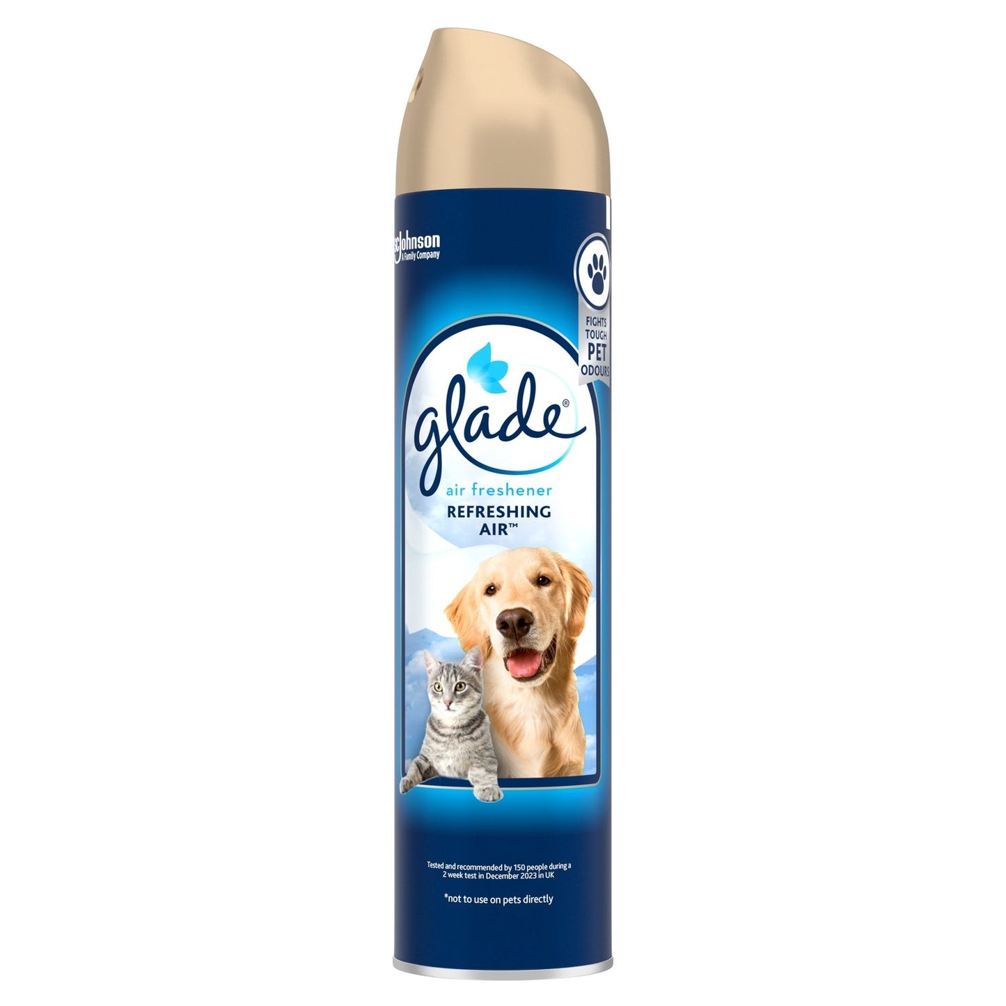 Désodorisant Spray Rafraîchissant Air Combat les Odeurs d'Animaux GLADE l'aérosol de 300mL
