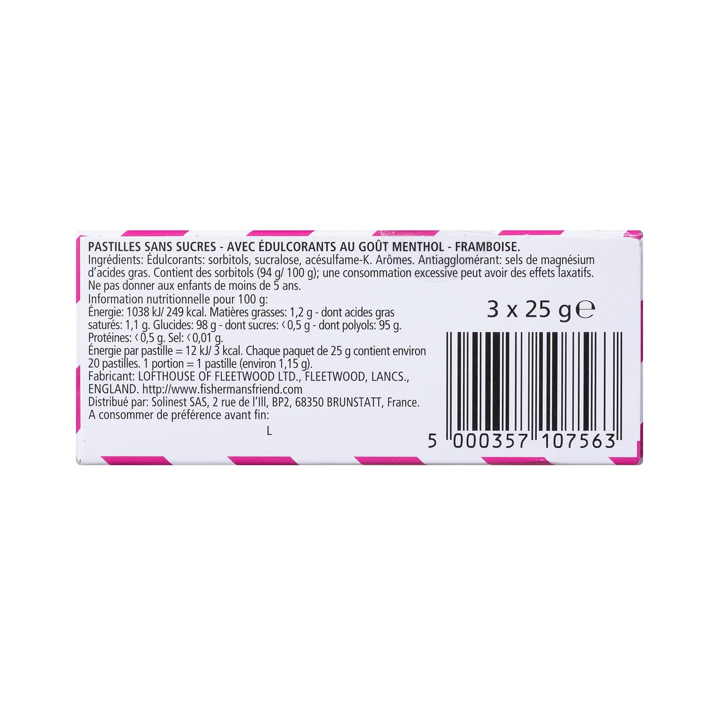 FISHERMAN'S Sugar-Free Raspberry Candies
