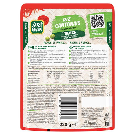 Riz Micro Ondable Cantonais SUZI WAN