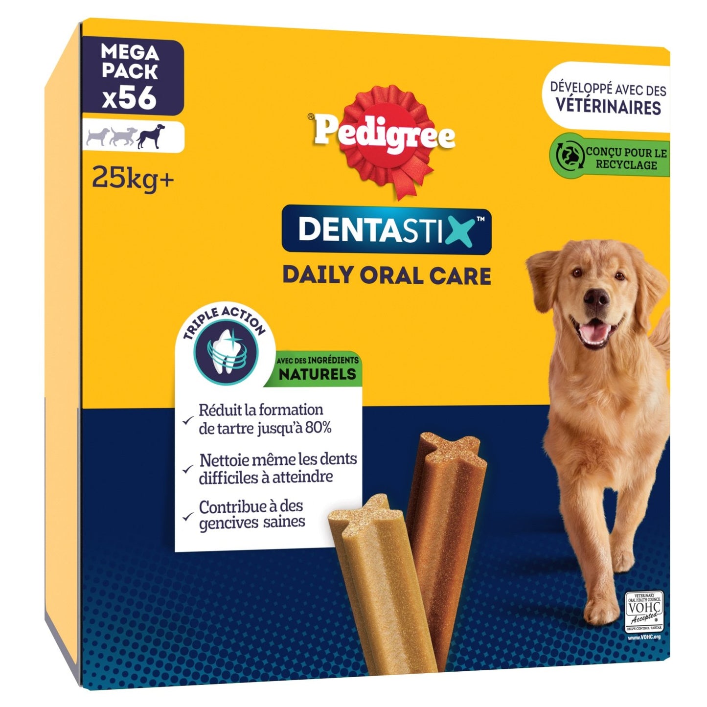 Bâtonnet à Mâcher pour Chien Grand +25kg Hygiène Bucco Dentaire PEDIGREE