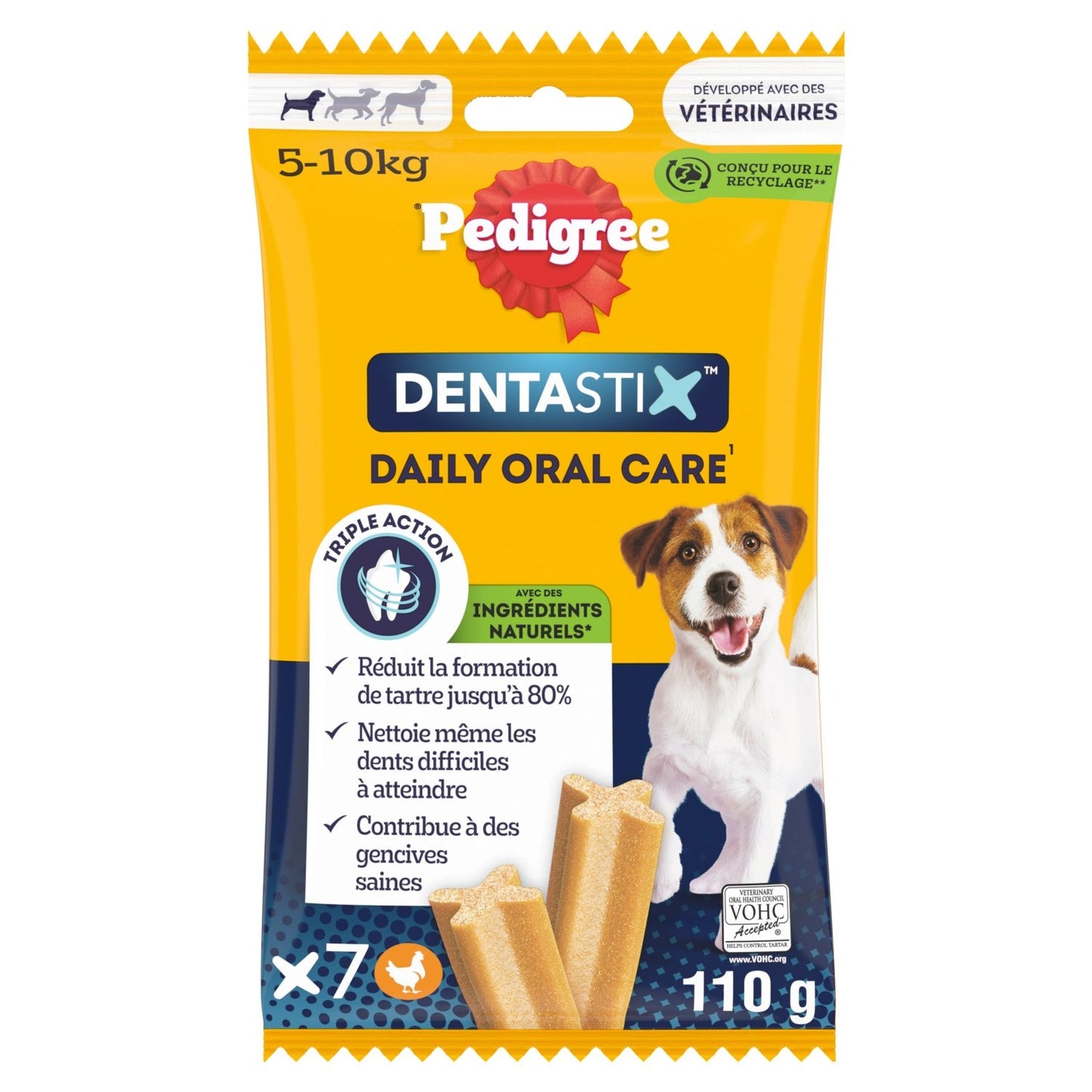 Bâtonnet à Mâcher pour Chien Petit <10kg Hygiène Bucco Dentaire PEDIGREE