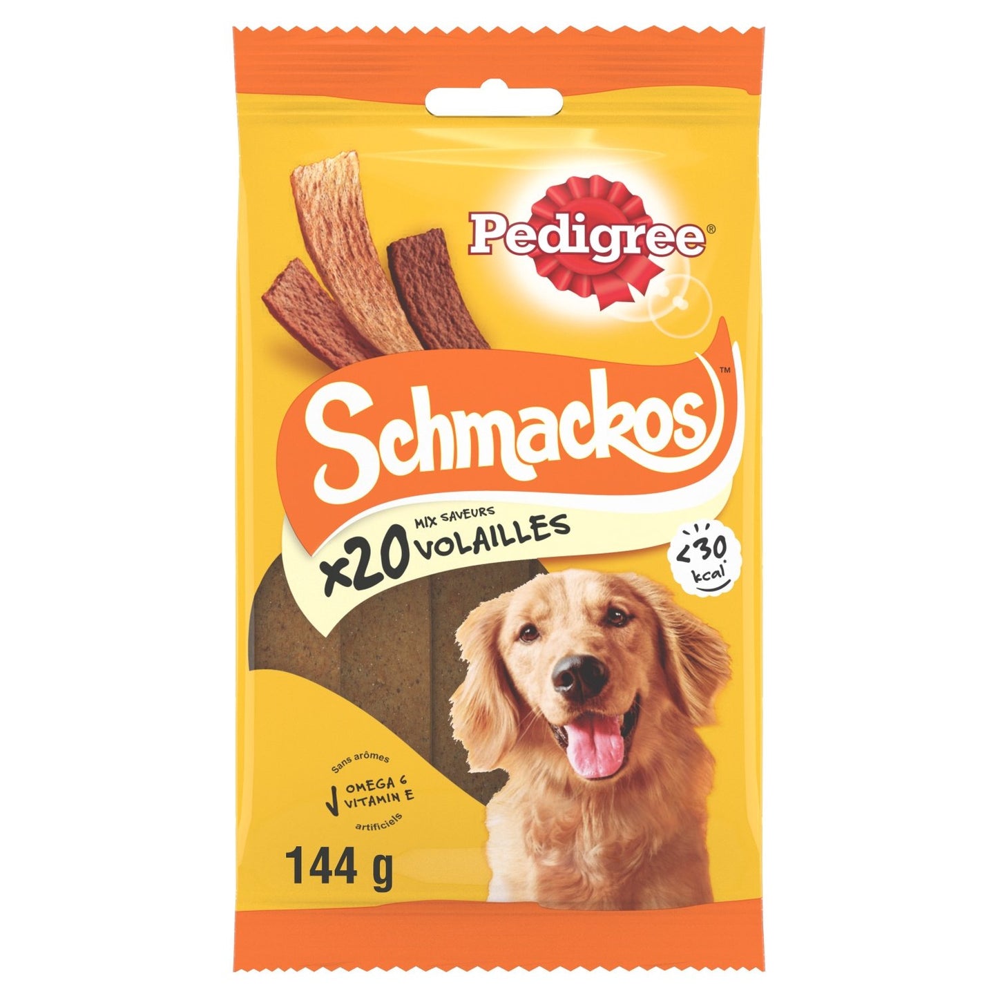 Friandises pour Chien Adulte Volaille Schmachos PEDIGREE Le sachet de 20 pièces