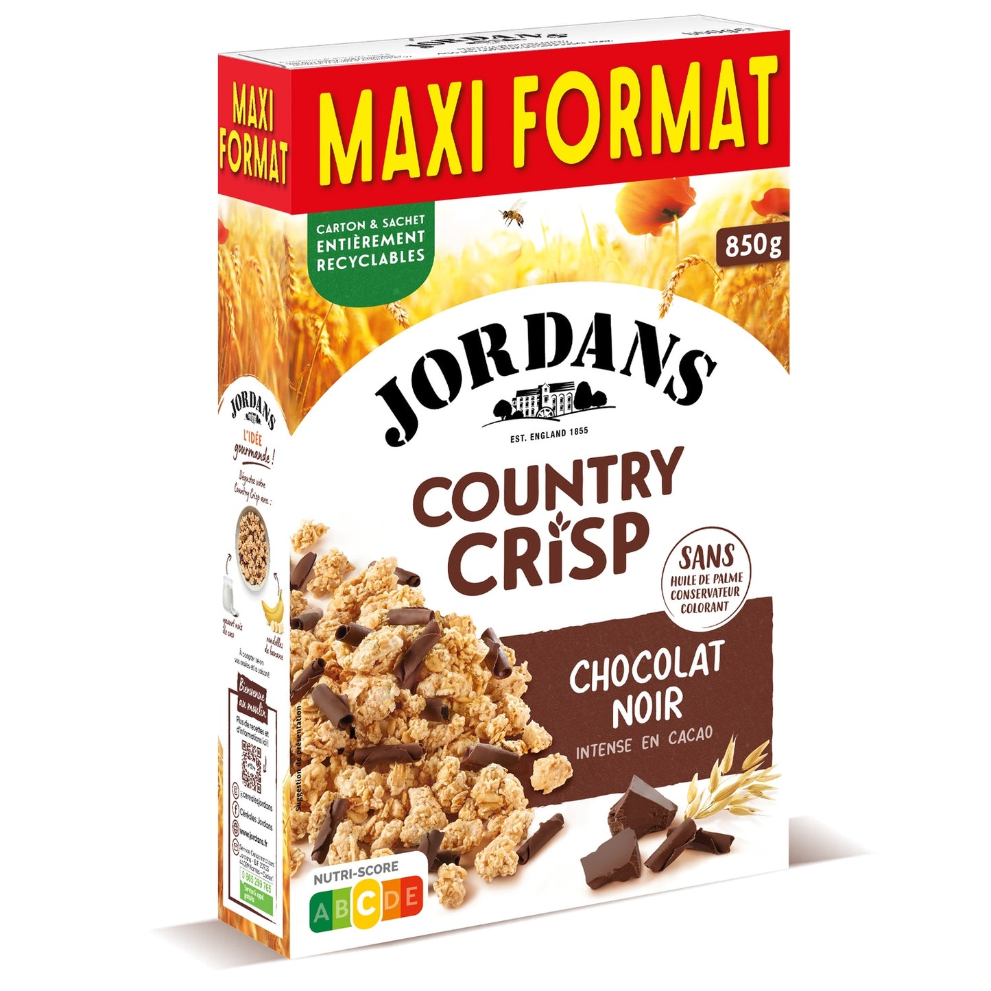 Céréales Country Crisp Chocolat Noir JORDANS
