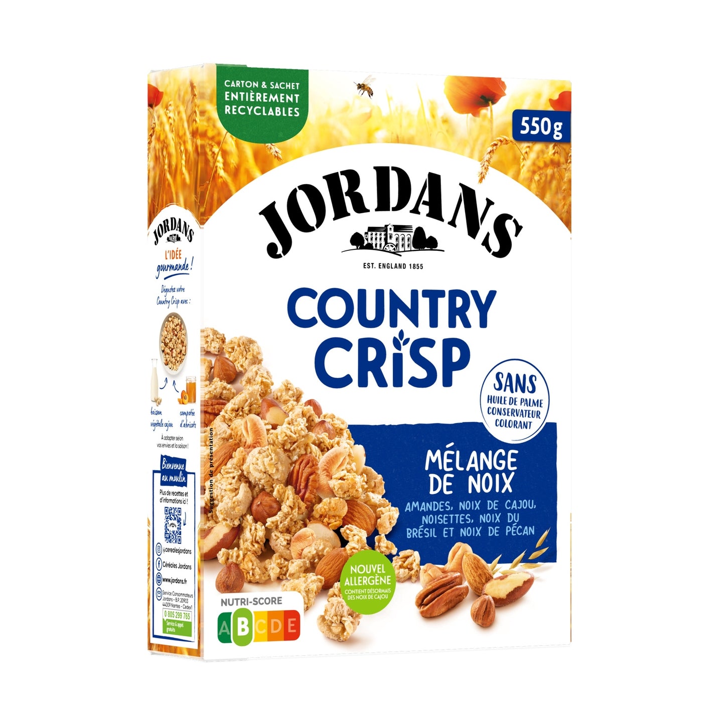 Céréales Country Crisp Mélange de Noix JORDANS