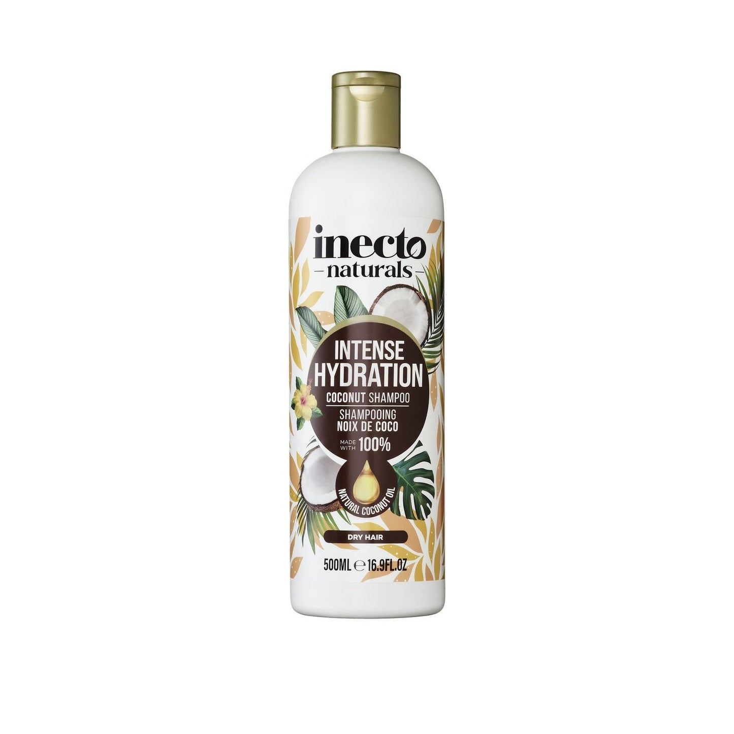 Shampoing Hydratation Intense Cheveux Secs Noix de Coco 100% Naturelle INECTO