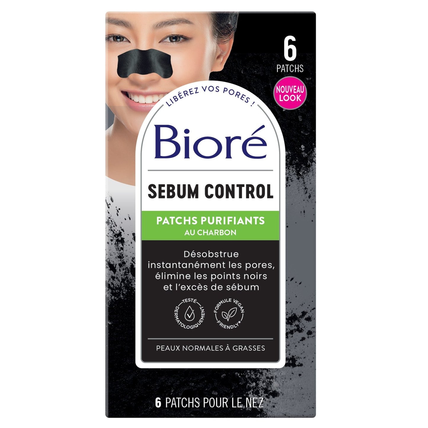 Patchs Purifiants au Charbon BIORE les 6 patchs