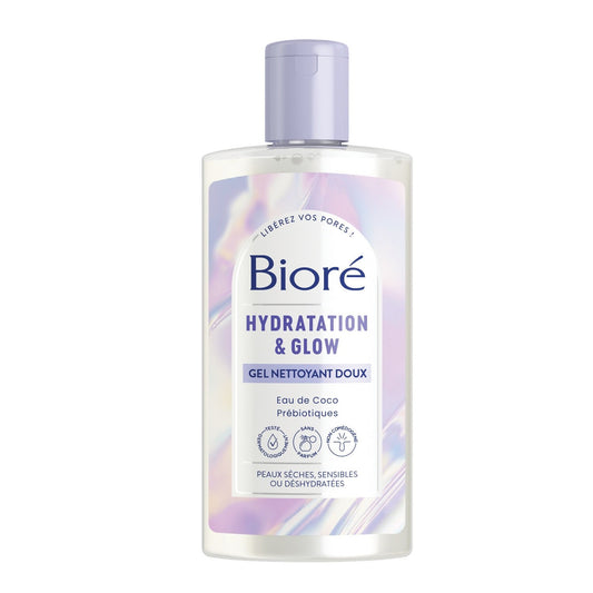 BIORE Sanftes Feuchtigkeits- und Glow-Reinigungsgel mit präbiotischem Kokoswasser