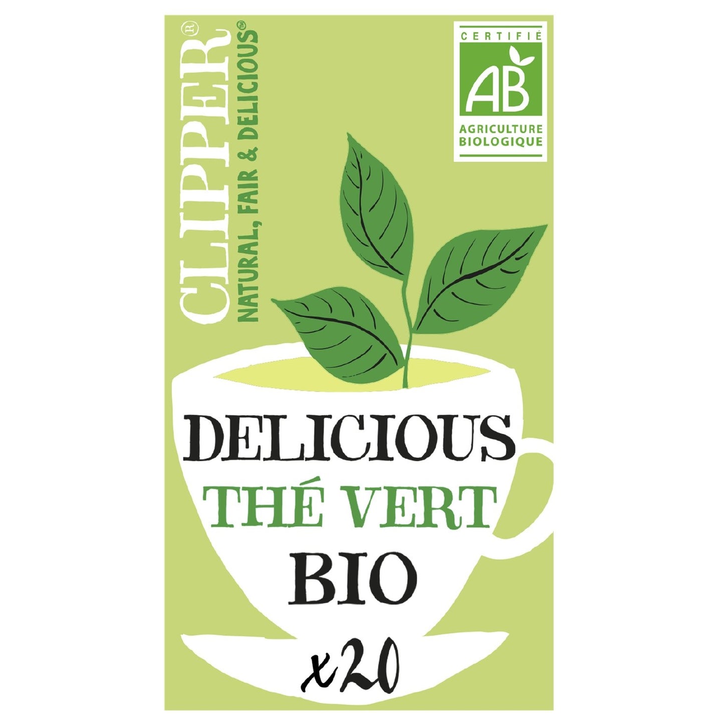 Thé Bio Vert CLIPPER La boite de 20 sachets - 35g