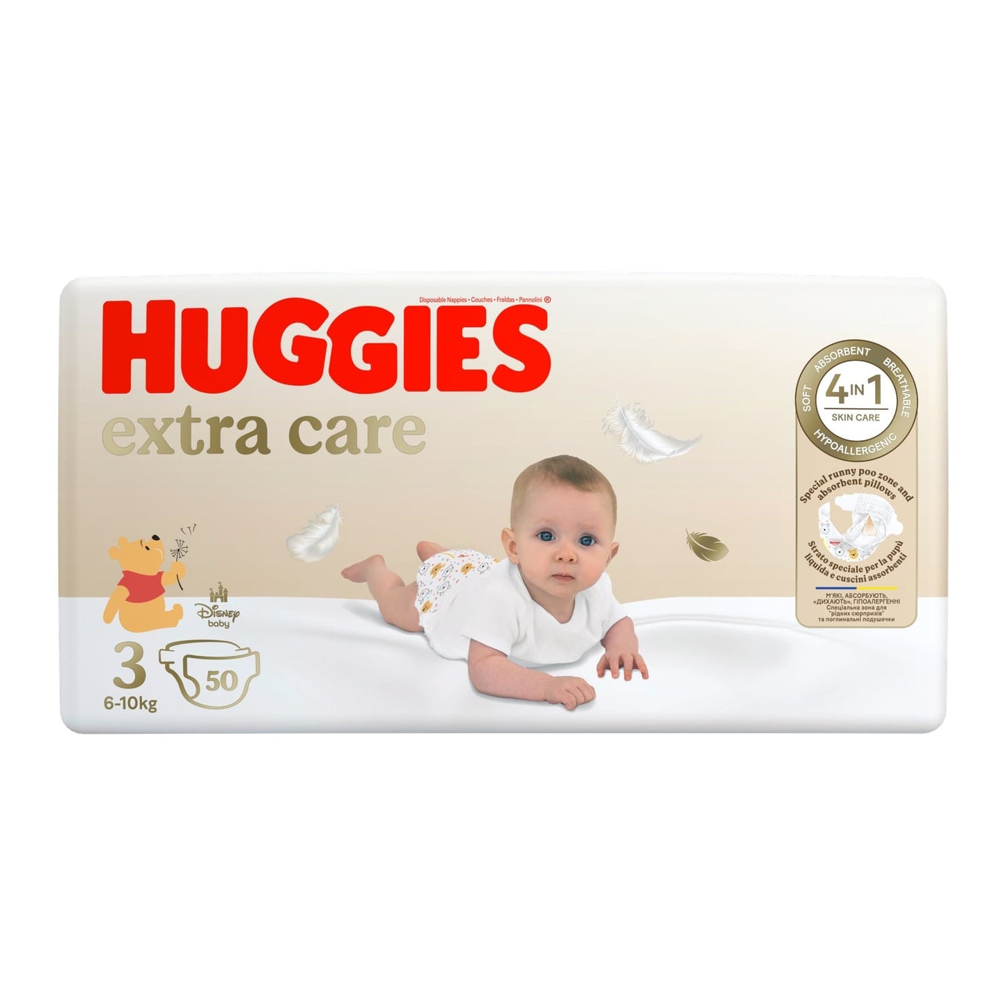 Couches Bébé Taille 3 6-10kg Disney Extra Care HUGGIES