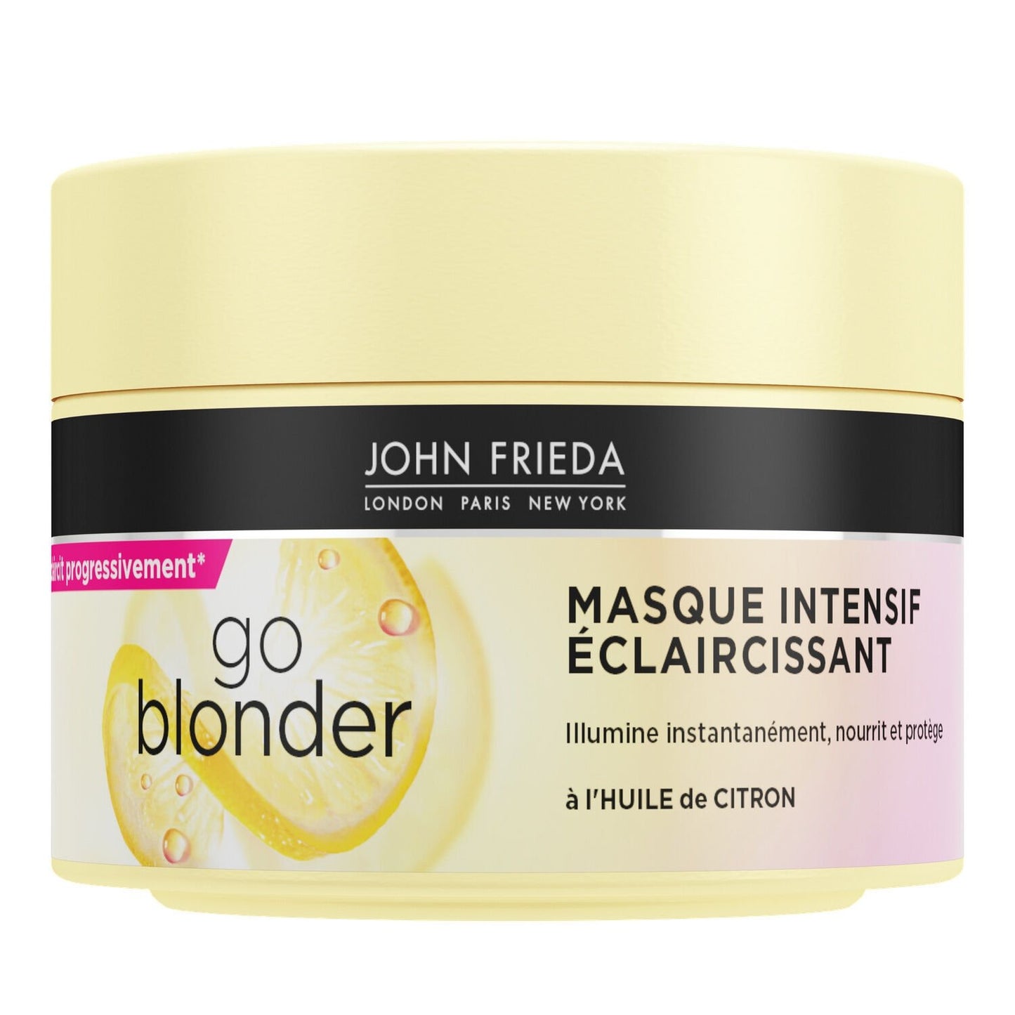 Masque Eclaircissant Go Blonder JOHN FRIEDA le pot de 250 ml