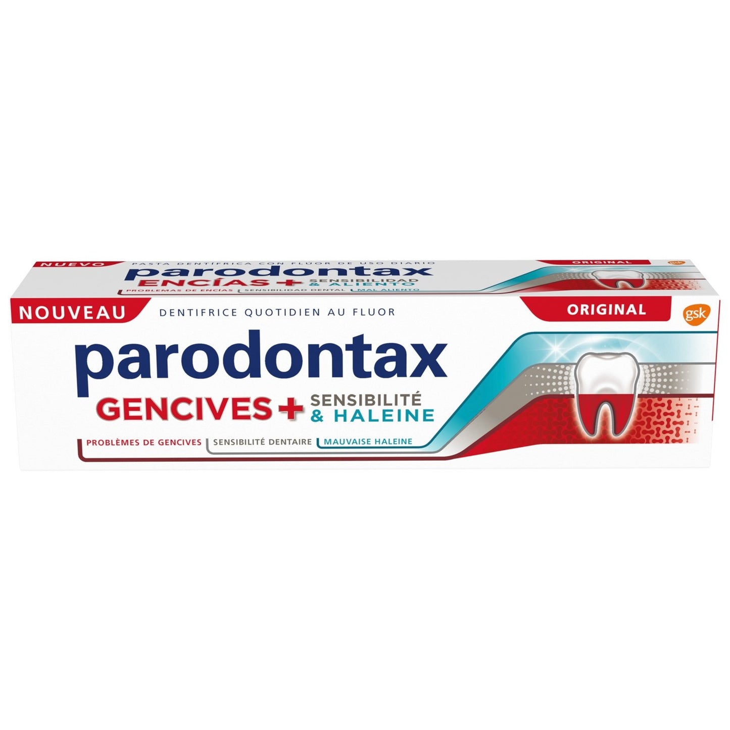 Dentifrice Quotidien au Fluor Gencives + Sensibilité & Haleine Fraîche Original PARODONTAX