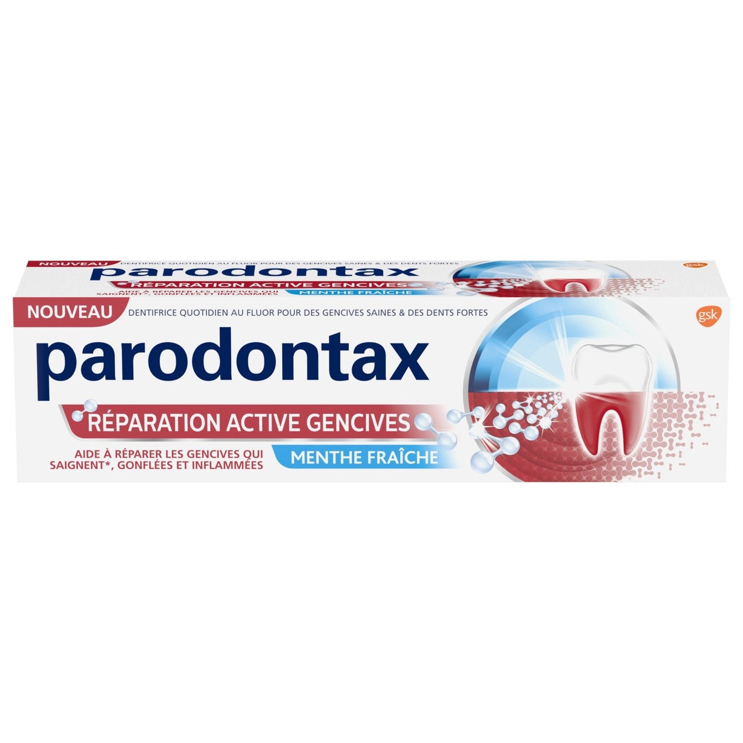 Dentifrice Réparation Active Gencives Menthe Fraiche PARODONTAX le tube de 75mL
