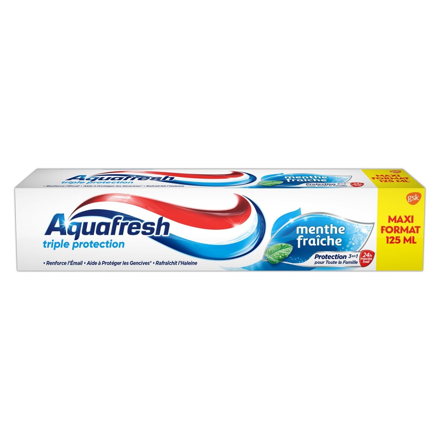 Dentifrice Triple Action Menthe Fraîche AQUAFRESH le tube de 125mL