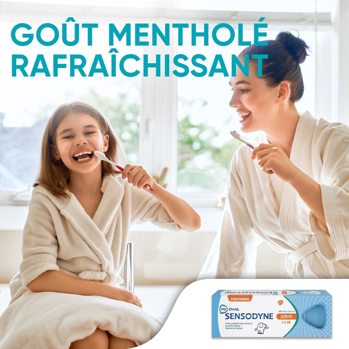 Sensodyne Junior Mild Mint Toothpaste Strengthens Enamel 6-12 Years
