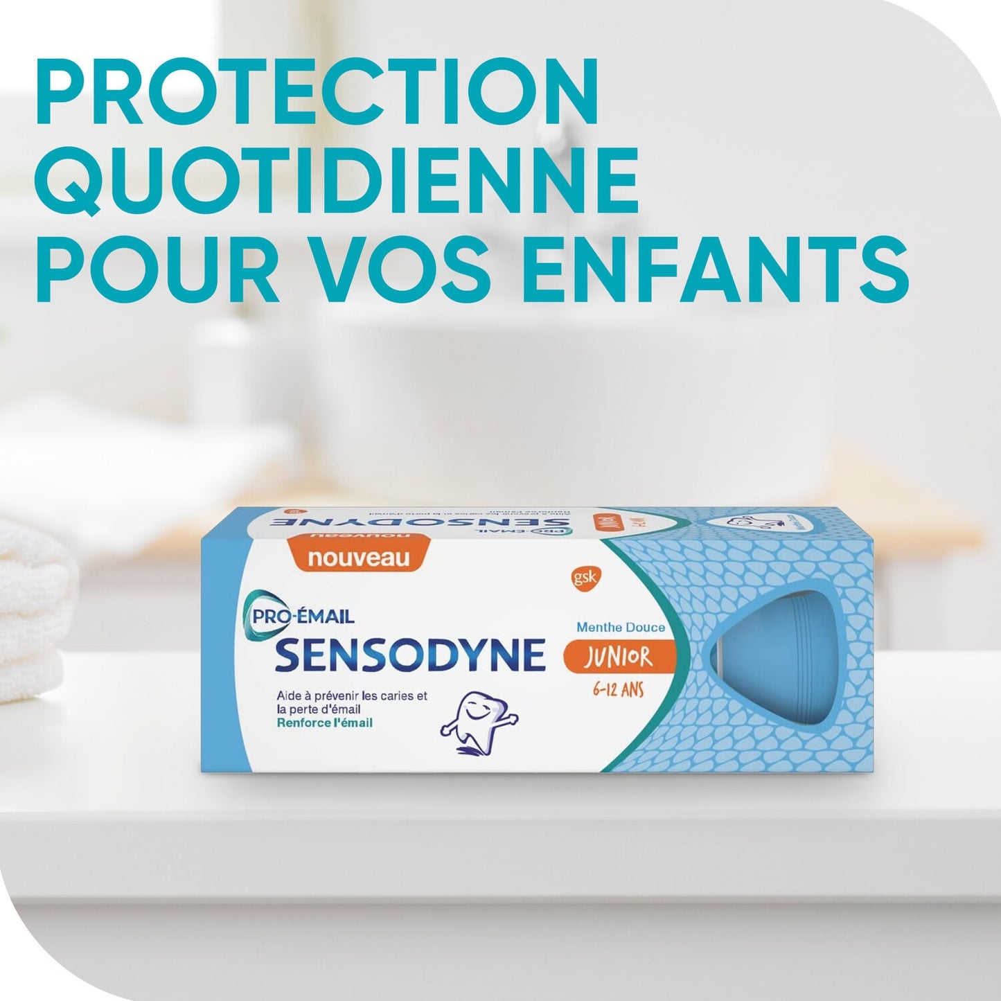 Sensodyne Junior Mild Mint Toothpaste Strengthens Enamel 6-12 Years