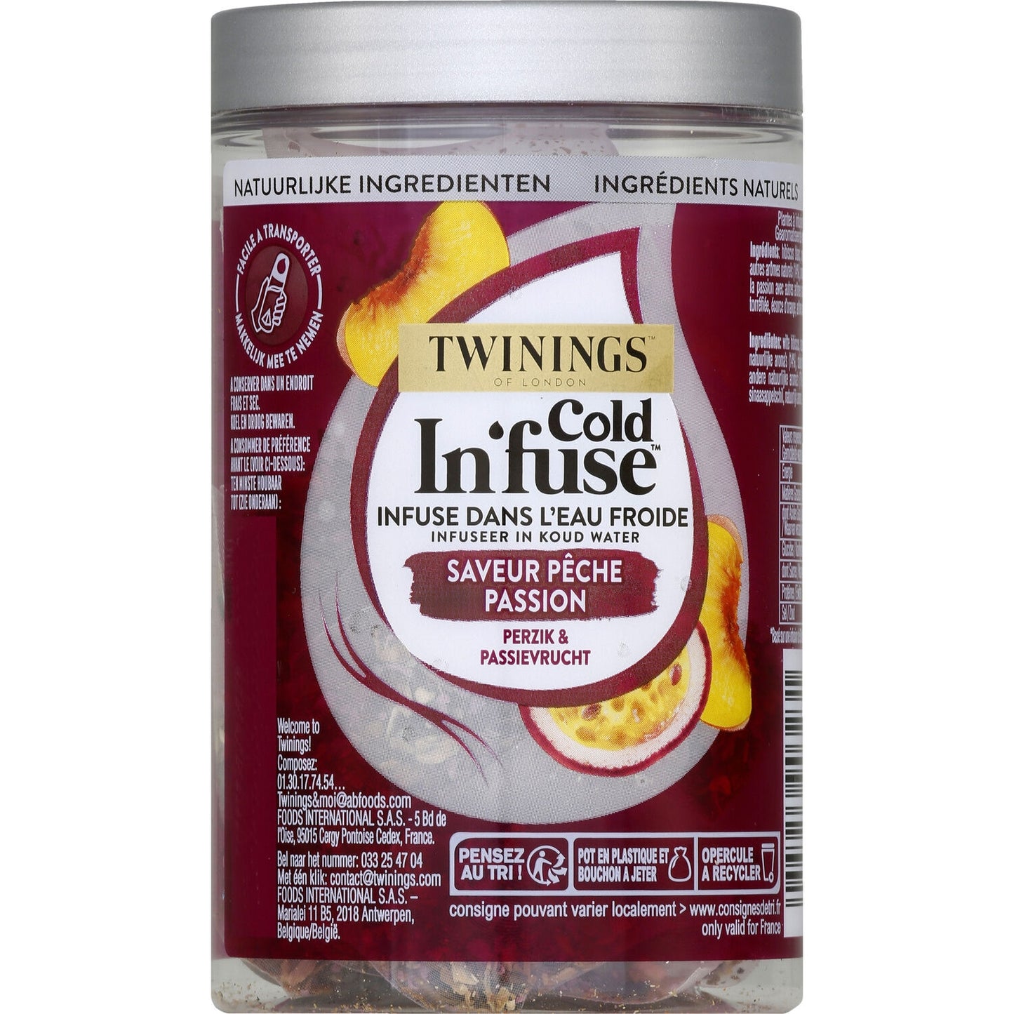 TWININGS Sugar-Free Peach and Passion Fruit Cold Brew