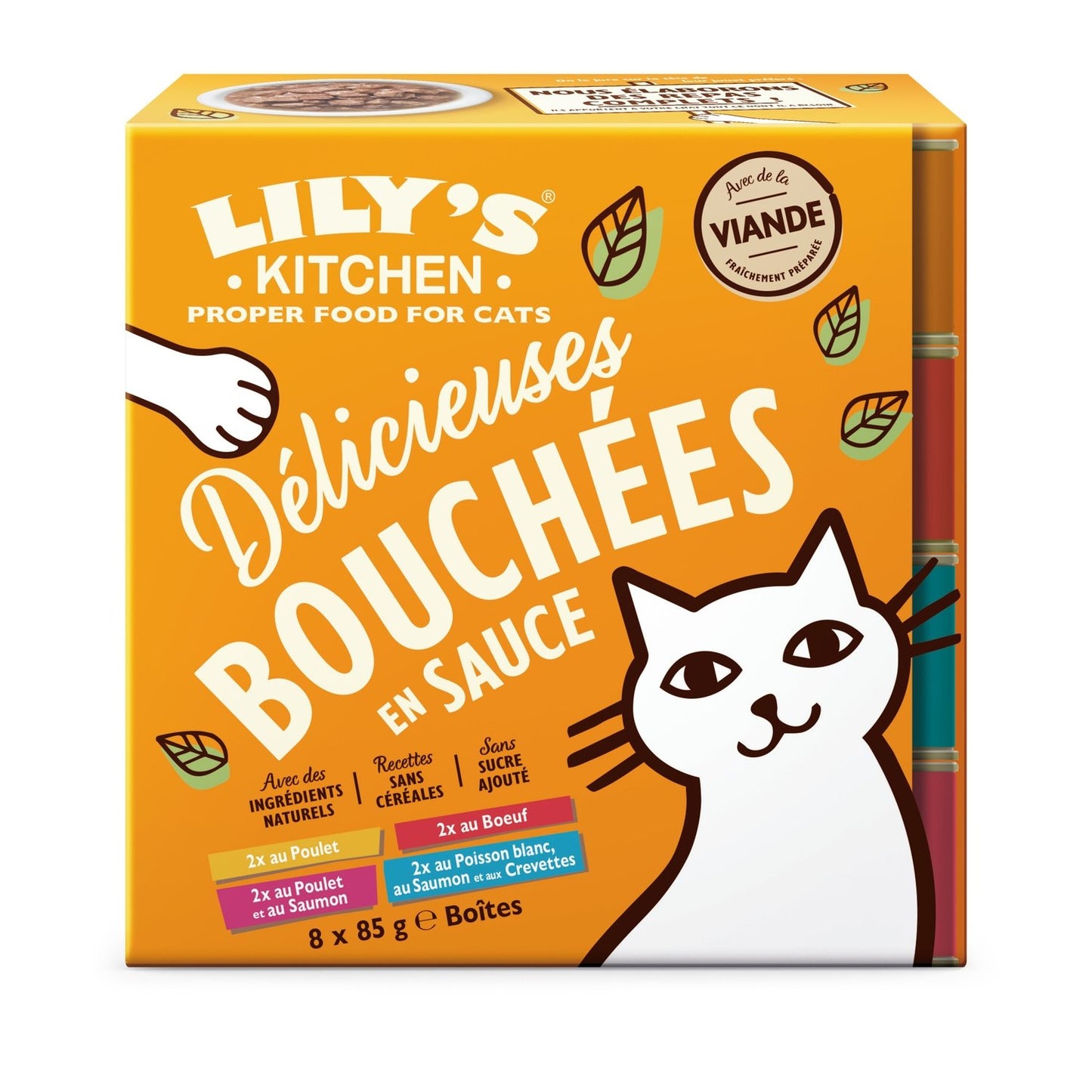 Pâtée pour Chat Bouchées en Sauce Viande LILY'S KITCHEN le paquet de 8 sachets