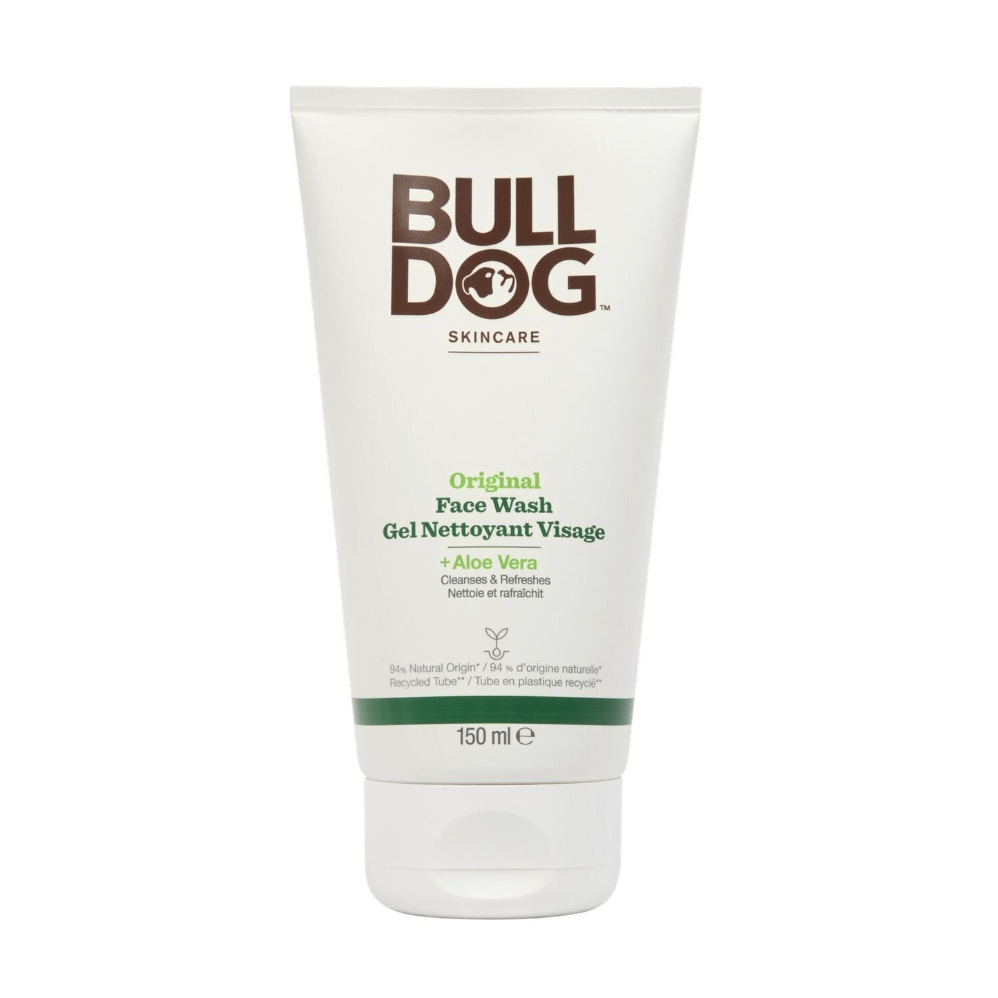 Gel Nettoyant Visage Homme Aloe Vera Original BULLDOG le tube de 150Ml
