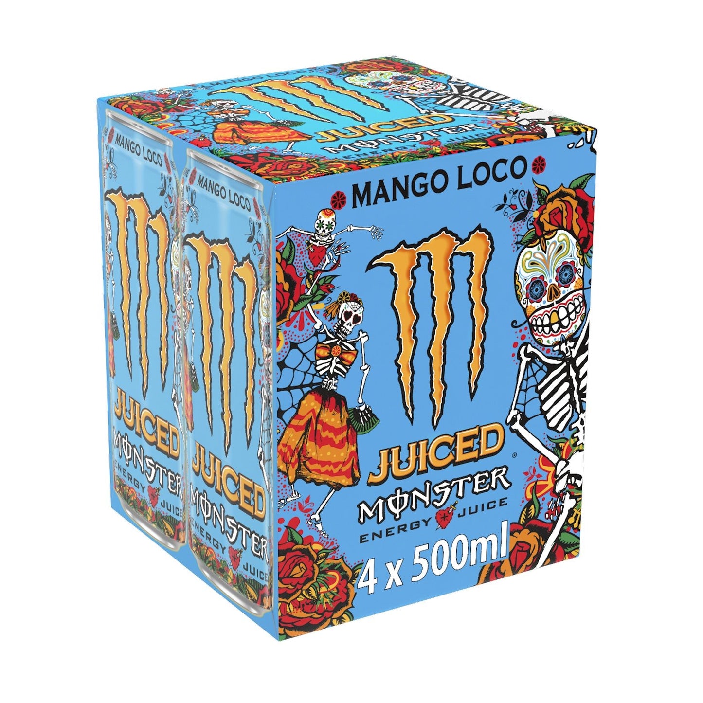 Boisson Énergisante Mango Loco MONSTER le pack de 4 canettes de 50cL