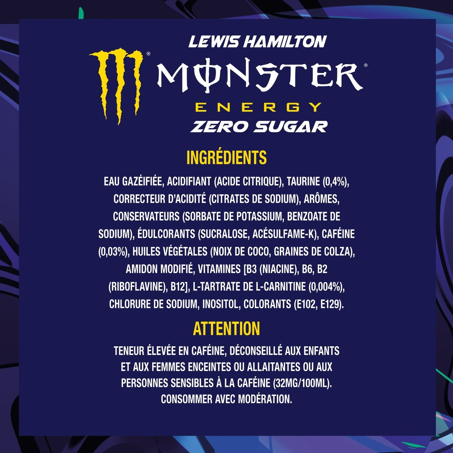 Boisson Énergisante Sans Sucres Lewis Hamilton MONSTER