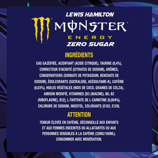 Boisson Énergisante Sans Sucres Lewis Hamilton MONSTER