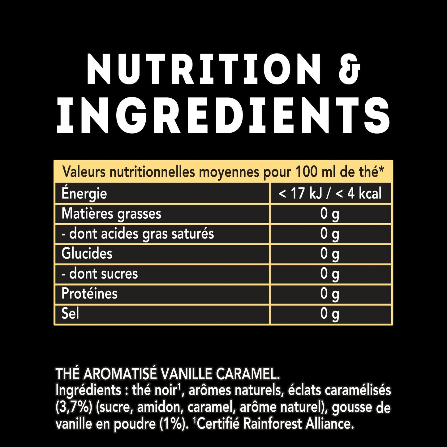 Thé Noir Caramel Vanille Madagascar LIPTON
