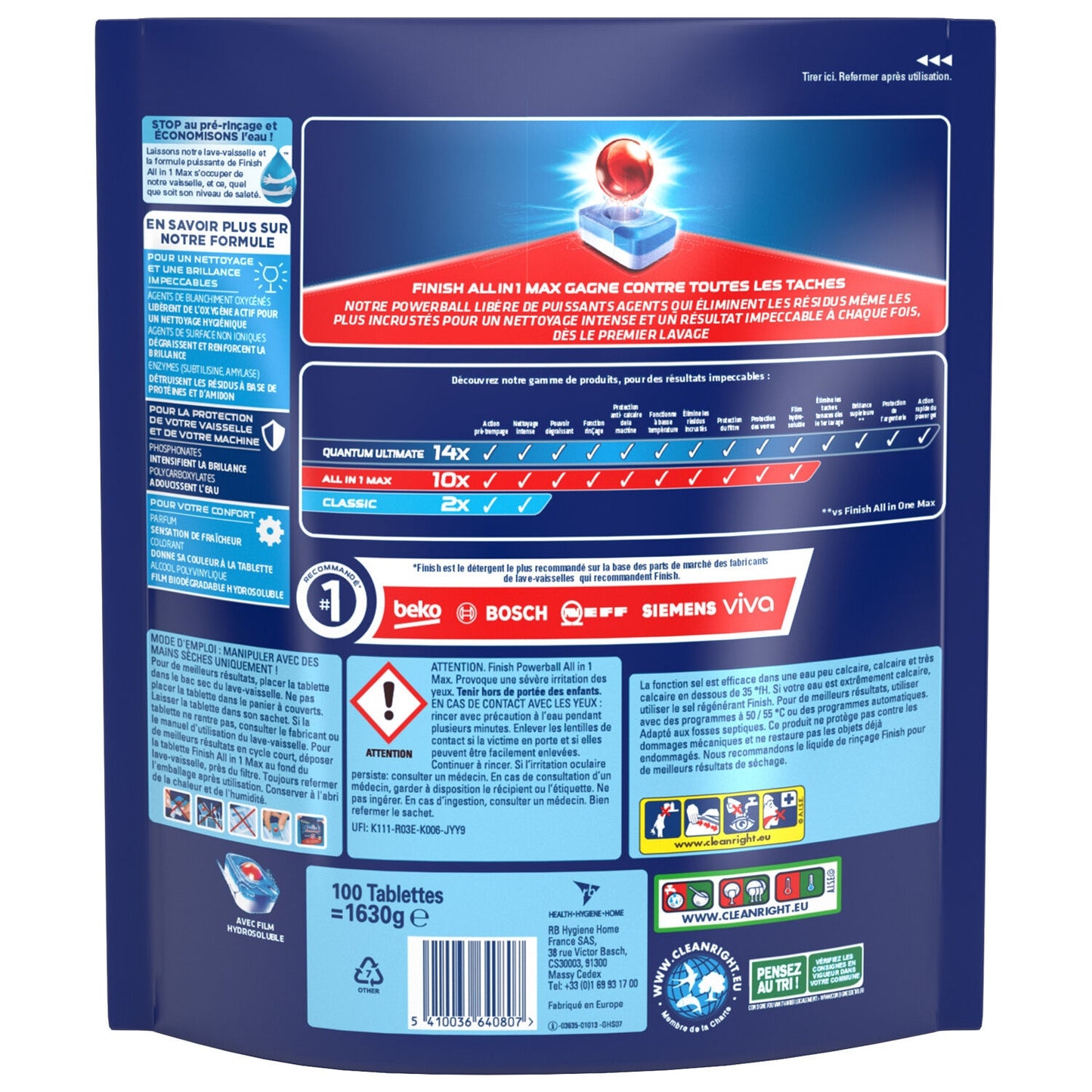 Max Powerball FINISH All-in-1 Dishwasher Tablet
