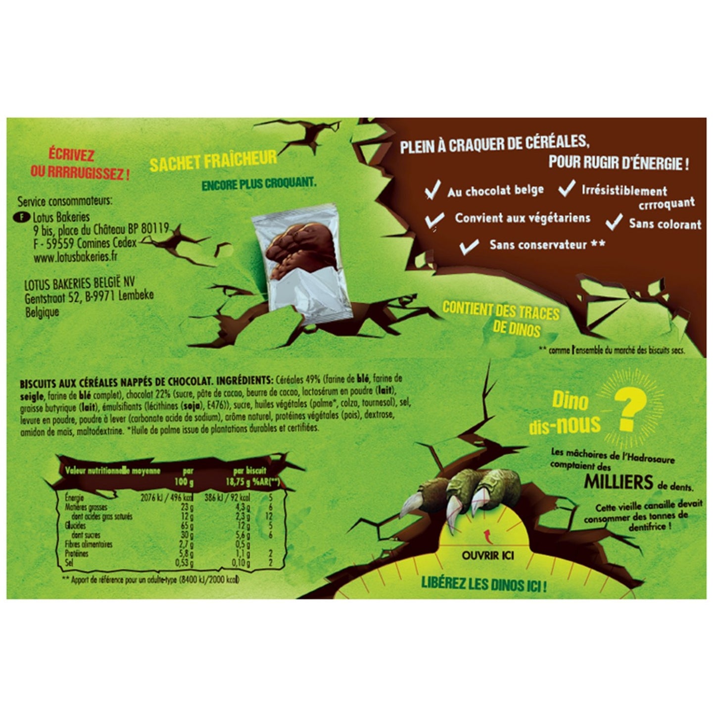 Original Schokoladenkekse LOTUS DINOSAURUS