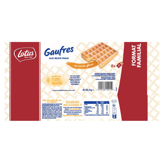 Gaufres aux Œufs Frais Sucre Glace LOTUS