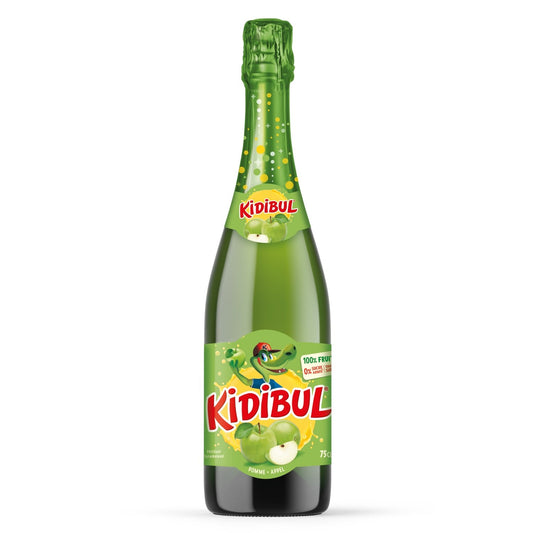 Boisson Pétillante Pomme à Base de Jus de Fruits KIDIBUL
