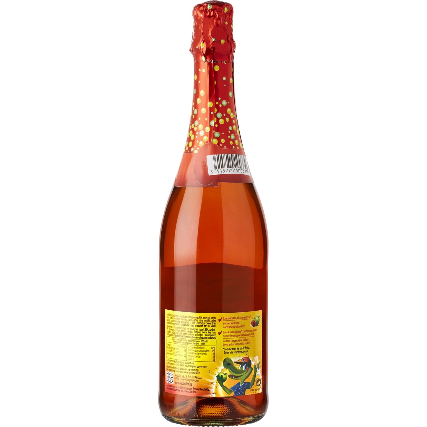 KIDIBUL Sparkling Apple Strawberry Drink Made with Fruit Juice