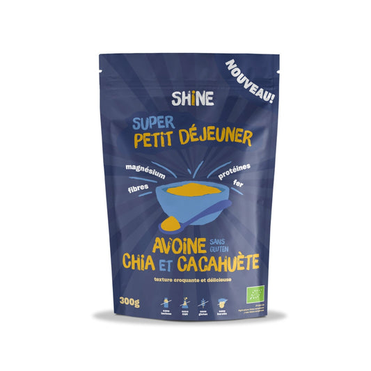 Céréales Avoine, Chia et Cacahuète Sans Gluten Bio SHINE