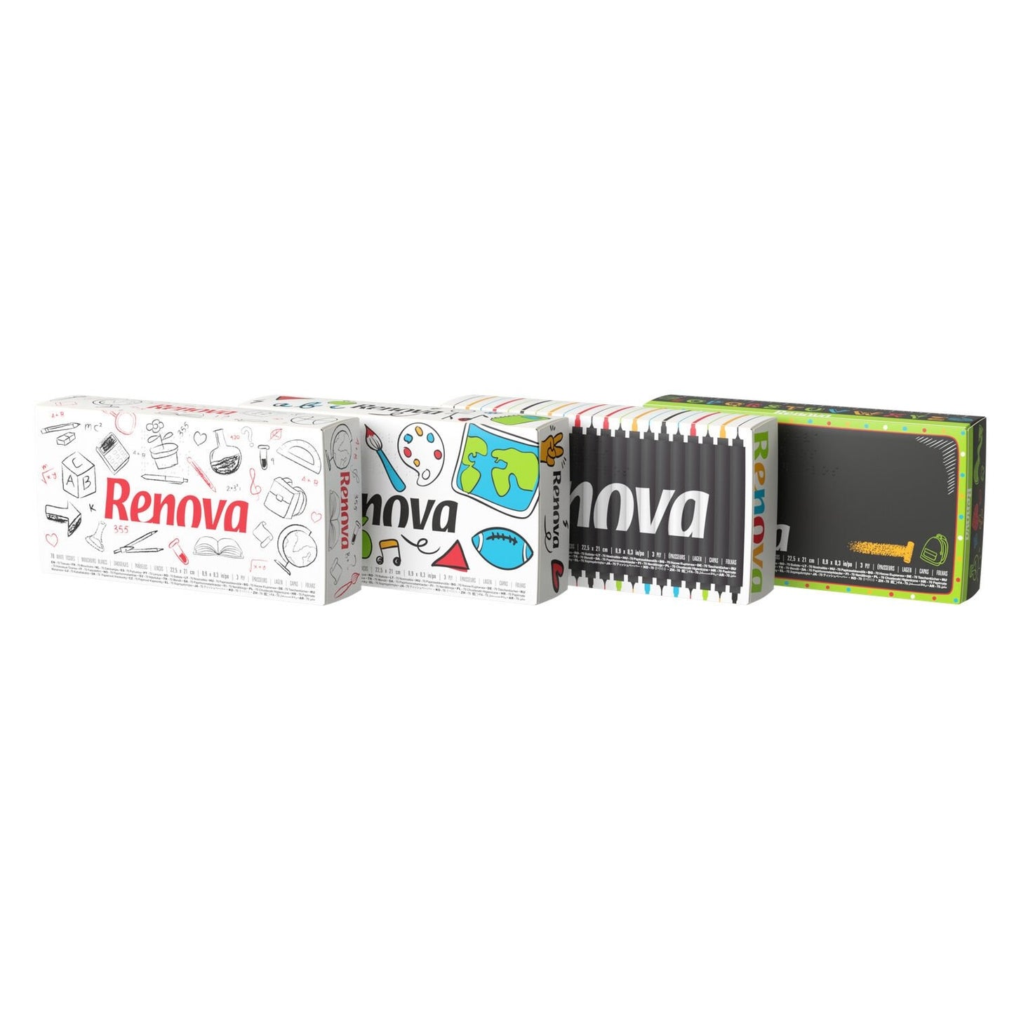 Mouchoirs Blancs Festive Ultra-Doux et Absorbants RENOVA la boîte de 70 mouchoirs
