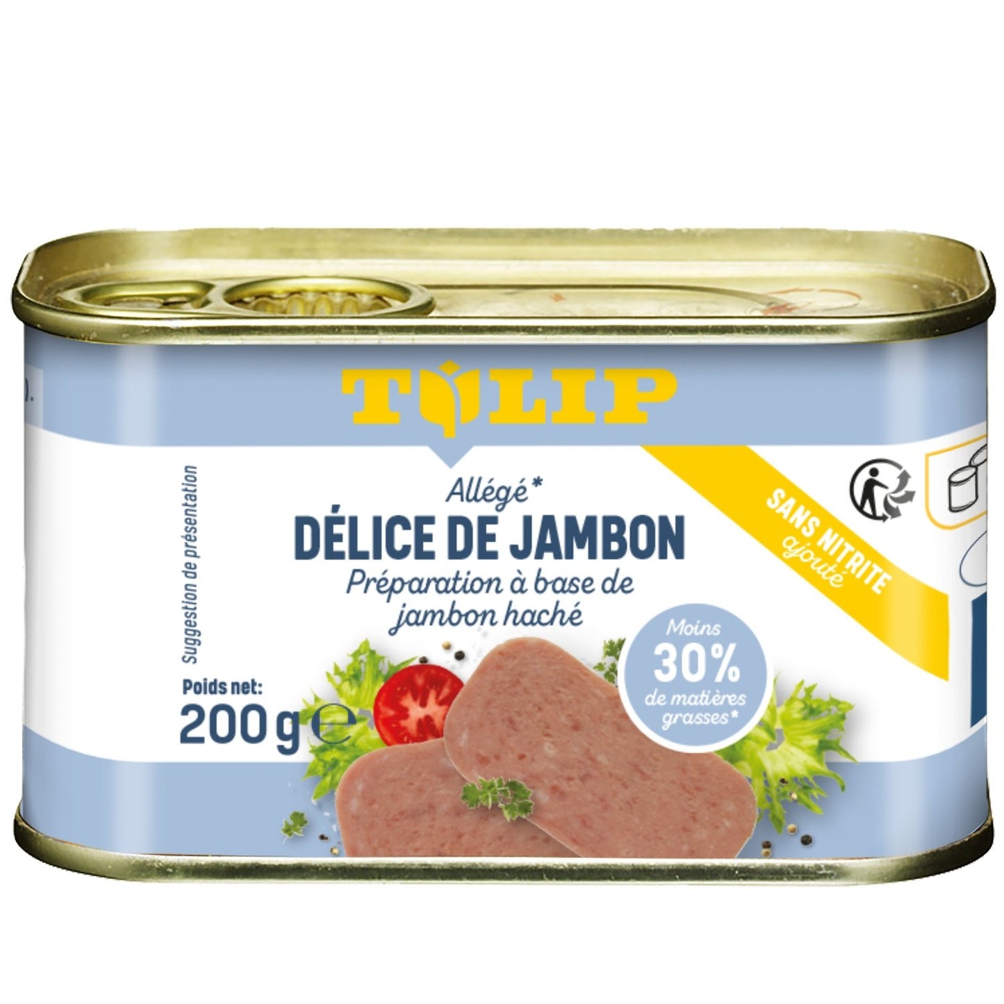 Délice de Jambon Sans Nitrite TULIP la boite de 200g