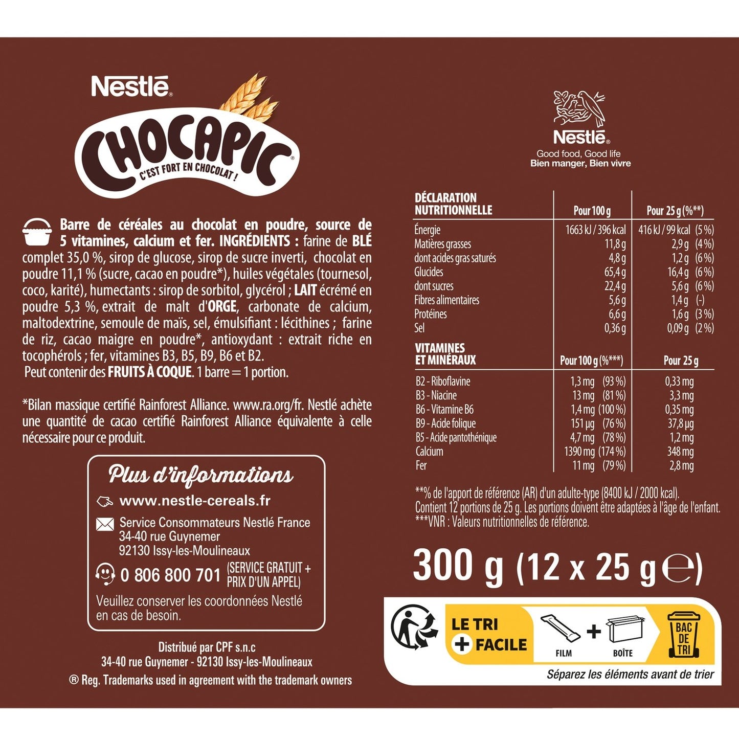 Barres Céréales Chocapic Chocolat CHOCAPIC