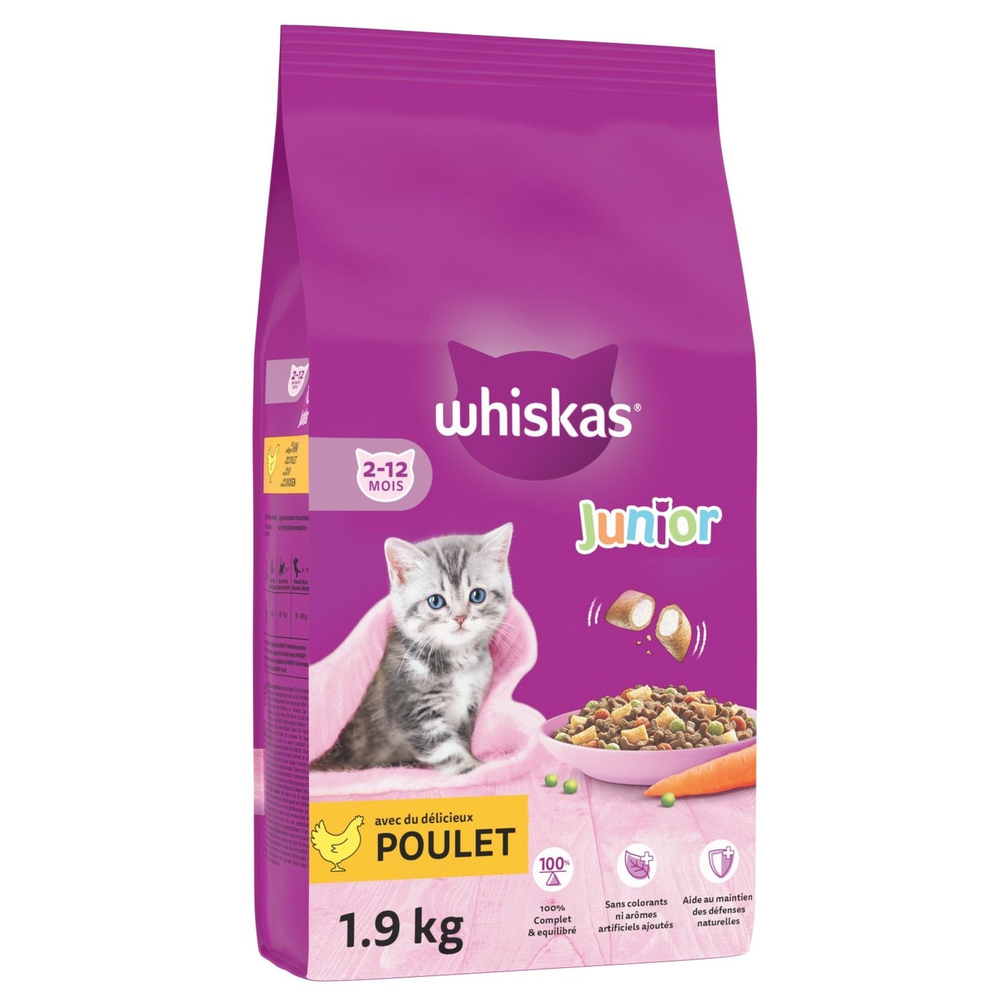 Croquettes pour Chatons Junior WHISKAS le paquet de 1,9Kg