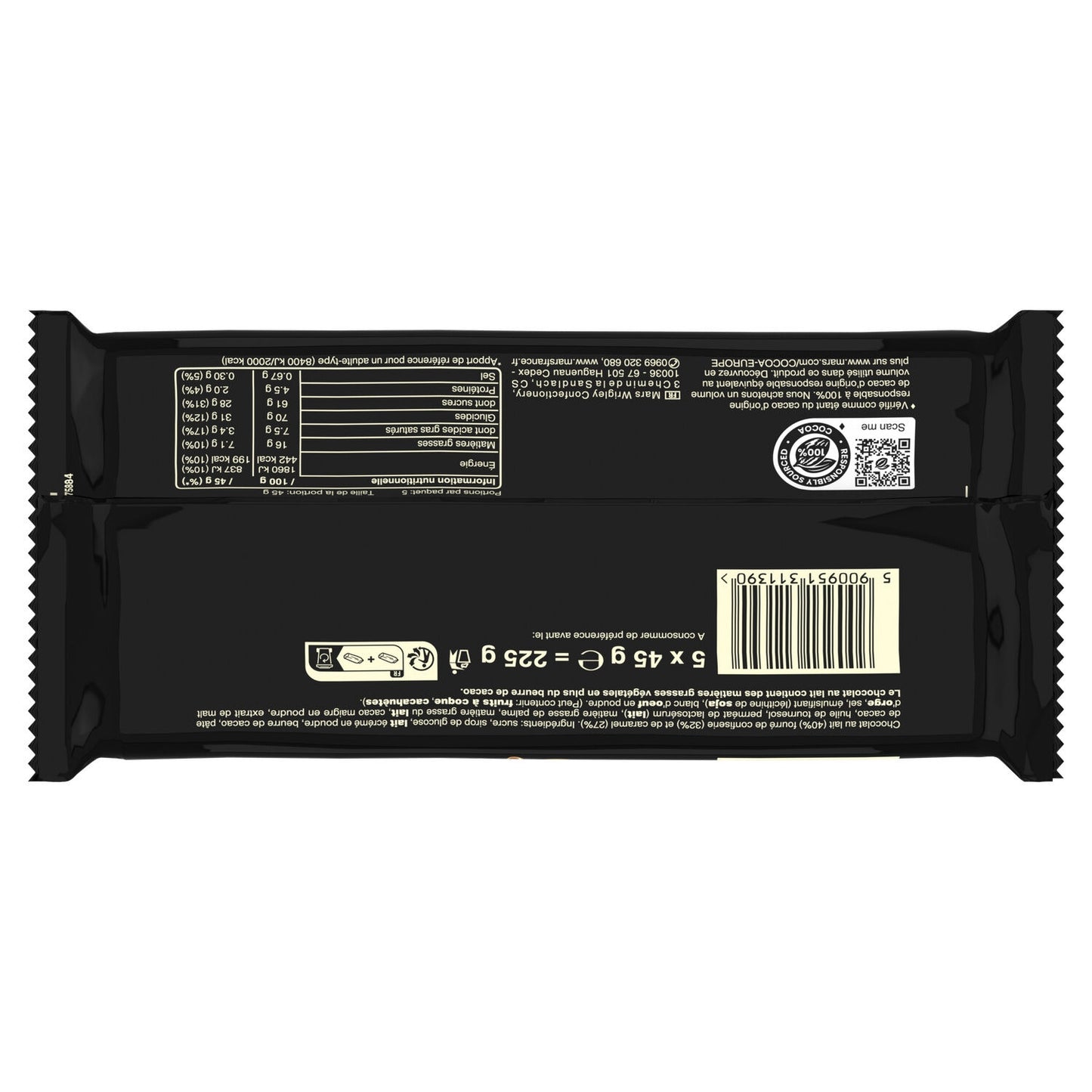 Barres Chocolatées Lait Caramel MARS