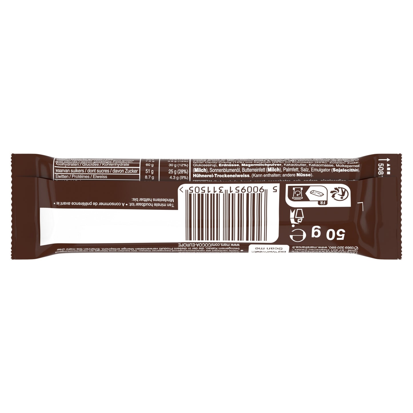 Barres Chocolatées Cacahuète Caramel SNICKERS