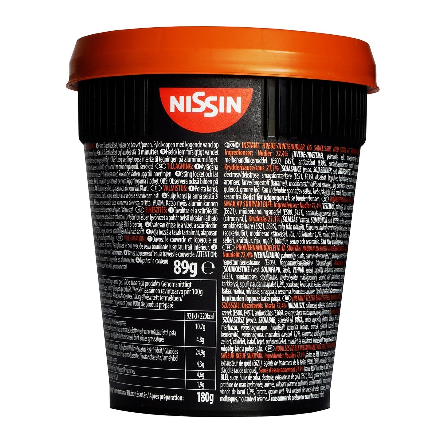 Nouilles Japonaises avec Sauce Bœuf Sukiyaki Soba NISSIN