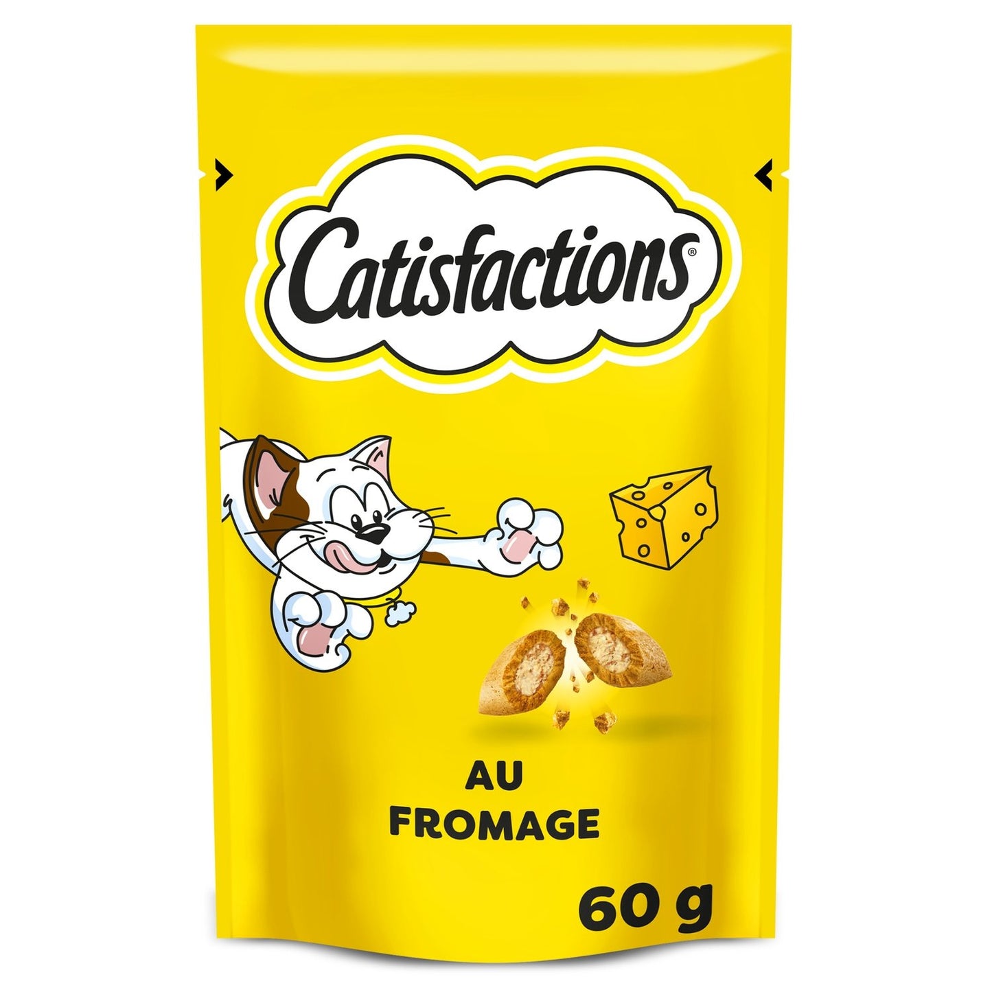 Friandises pour Chat Adulte Fromage CATISFACTIONS le sachet de 60g