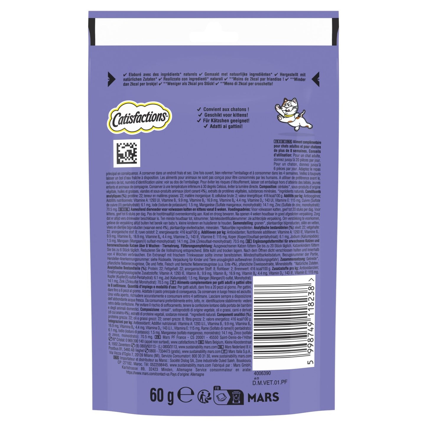 Friandises pour Chat Adulte et Chaton Canard CATISFACTIONS
