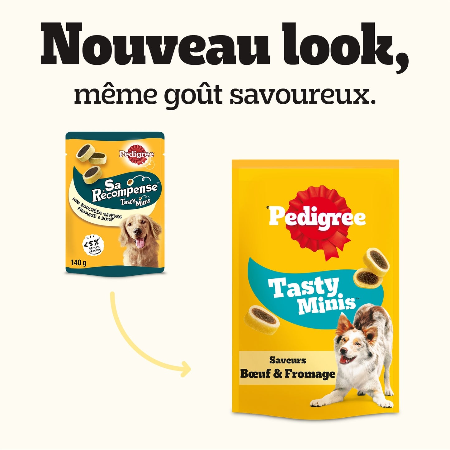 Friandises pour Chien Adulte Fourrés Gourmands Boeuf Fromage Tasty Minis PEDIGREE