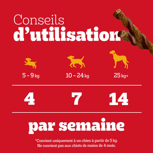 Rodeo Duos PEDIGREE Rind-Käse-Leckerlis für ausgewachsene Hunde