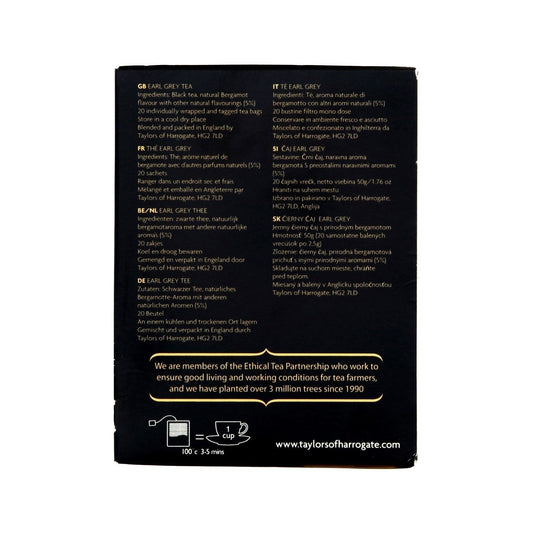 Thé Noir Earl Grey Tea TAYLORS OF HARROGATE